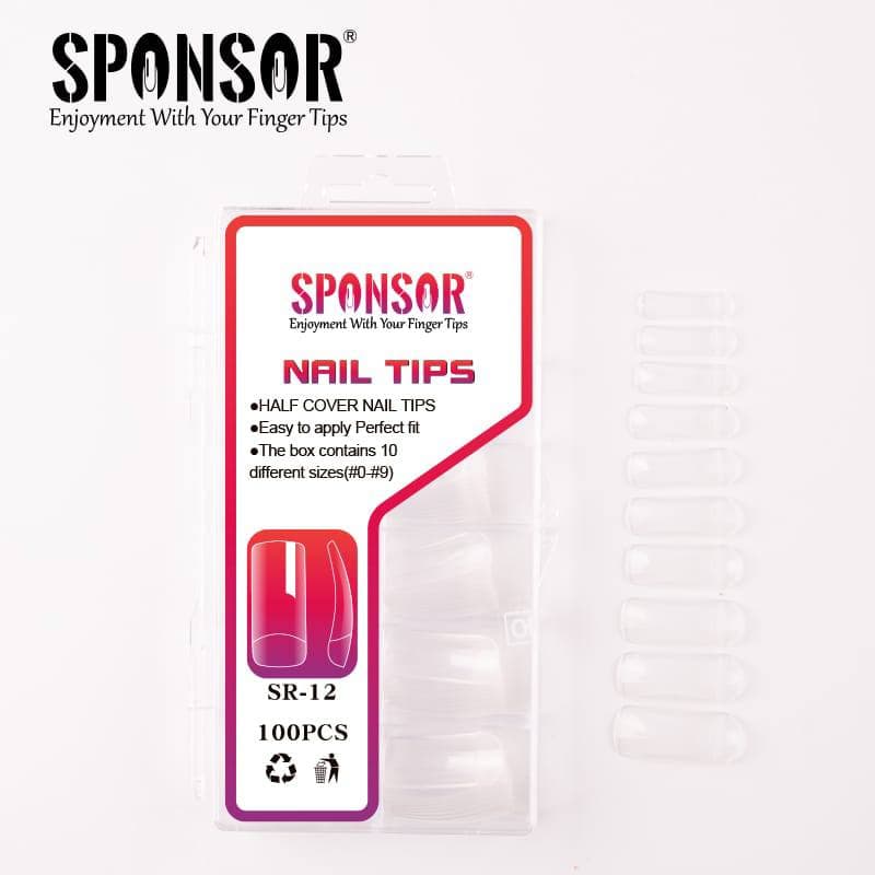 Sponsor Half Cover Nail Tips 100 pcs