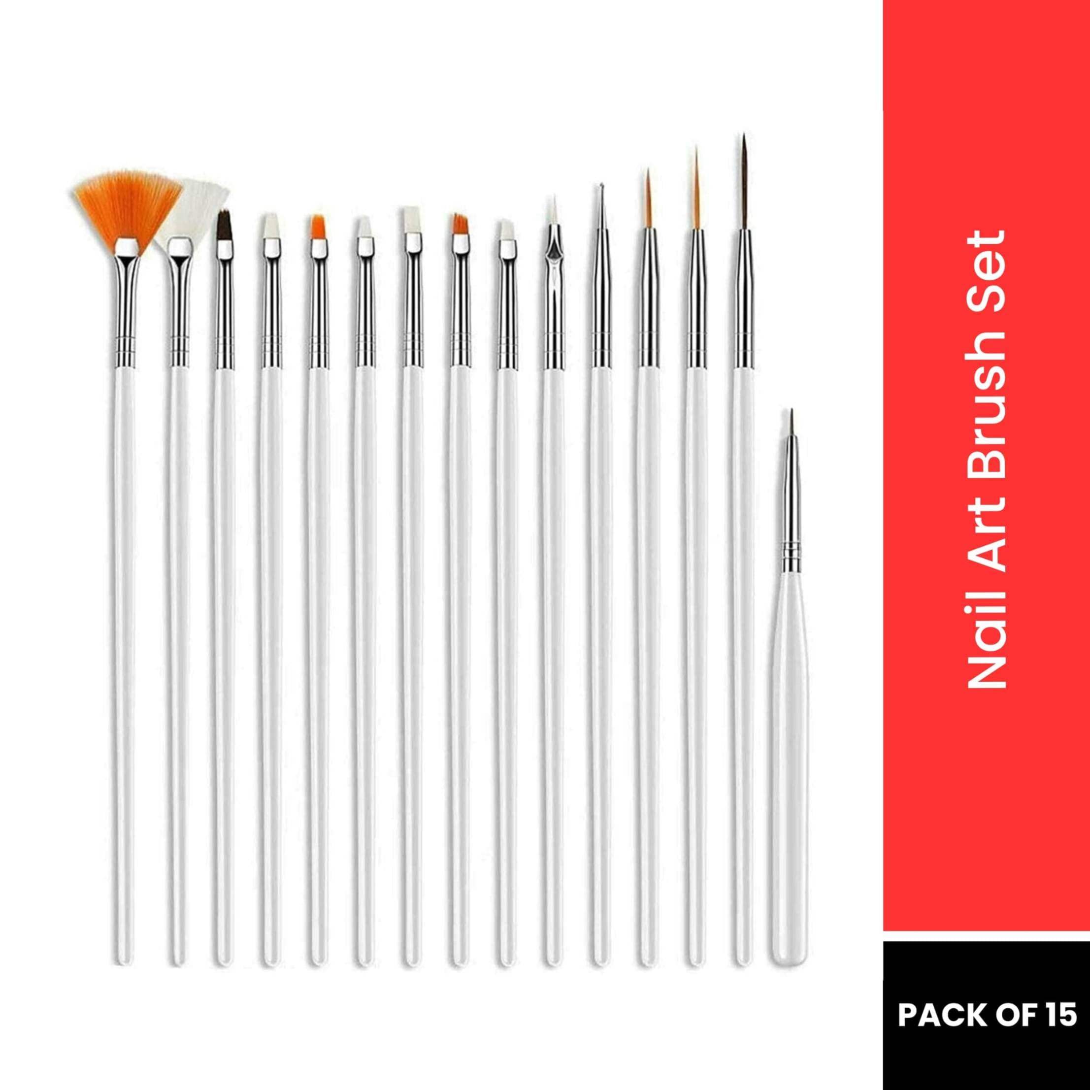 Nail Art Kit Brush Set - 15 pcs